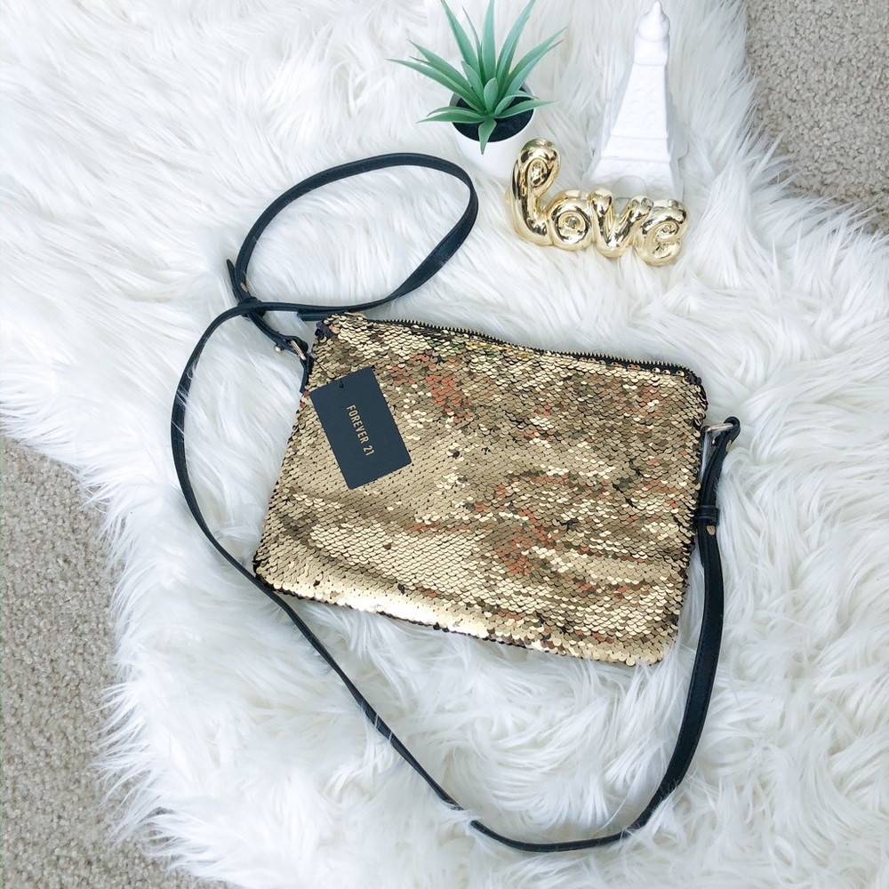 NEW F21 Sequin Cross Body Bag